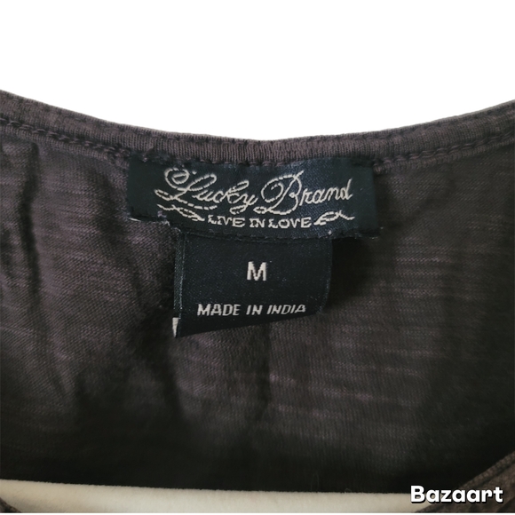 Lucky Brand Black Crewneck Top - Picture 3 of 5